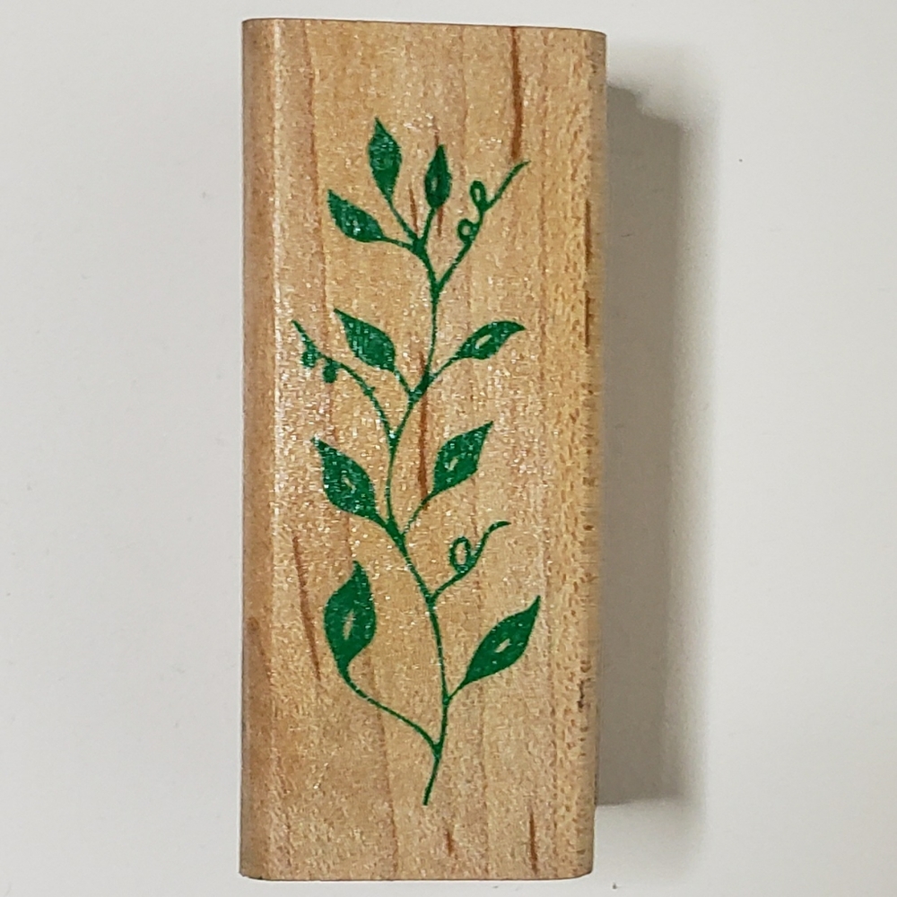 Wood Block Rubber Stamp Vine Vintage Rubber Stampede Berkeley CA USA